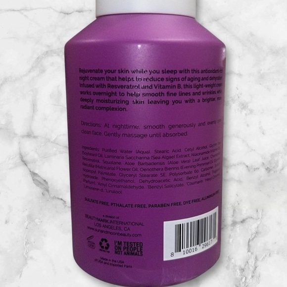 NEW Sun + Moon Wine Not Reverse Restoration Overnight Cream Brand New - Picture 5 of 5